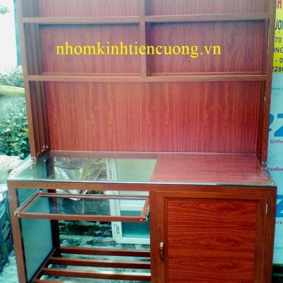 Mẫu Bàn Vi Tính Trang Điểm Nhôm Kính Đẹp
