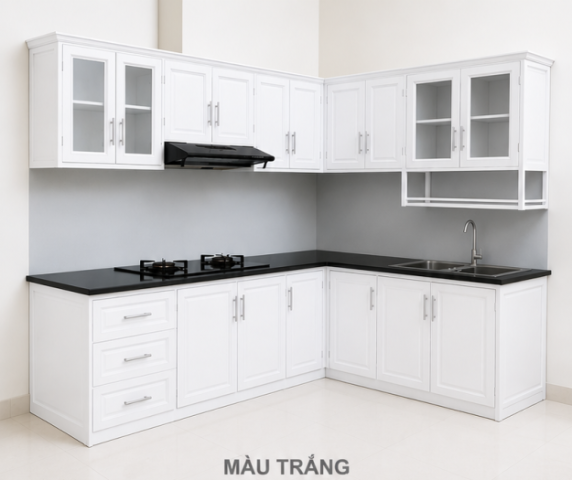 Lắp Đặt Tủ Bếp Nhôm Kính Cho Nhà Nhỏ