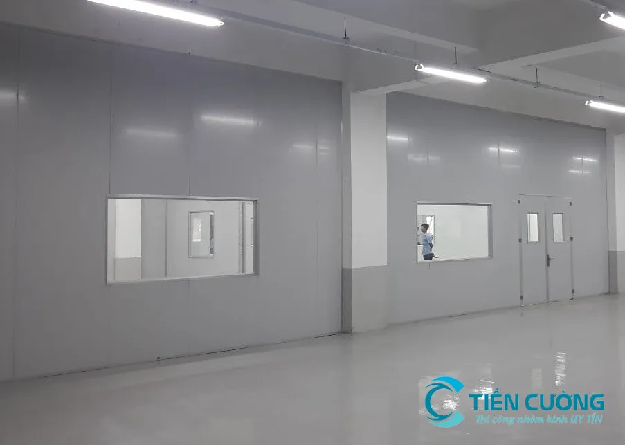 Vách ngăn panel - hình ảnh công trình vách nhôm kính 4 Vách ngăn panel mẫu thi công thực tế bổ sung 4
