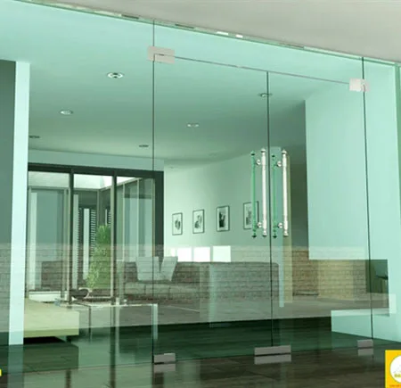 Cửa kính ra vào cho cửa hàng và showroom Cửa đi kính cường lực cho mặt tiền cửa hàng
