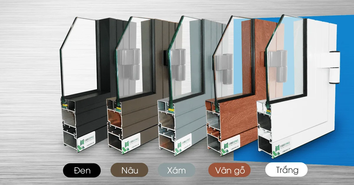 Cửa Nhôm Hệ Là Gì? Phân Loại, Báo Giá & Kinh Nghiệm Chọn Cửa - hình ảnh thực tế Cửa nhôm hệ 55 -93