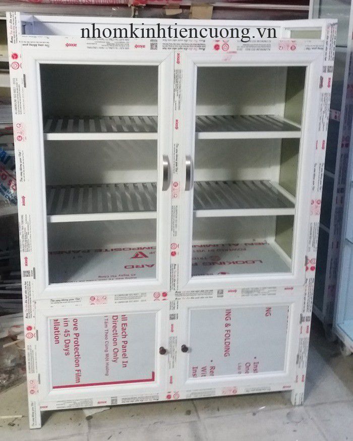 Tủ chén nhôm kính 5