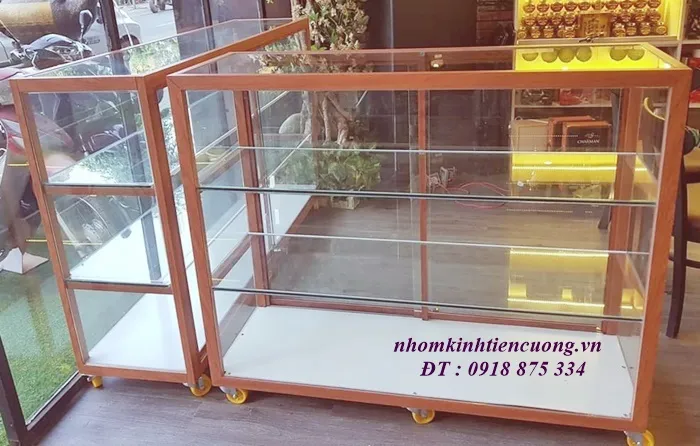 Hình thực tế: Tủ nhôm kính có cánh lùa tiết kiệm lối đi Tủ nhôm kính có cánh lùa tiết kiệm lối đi