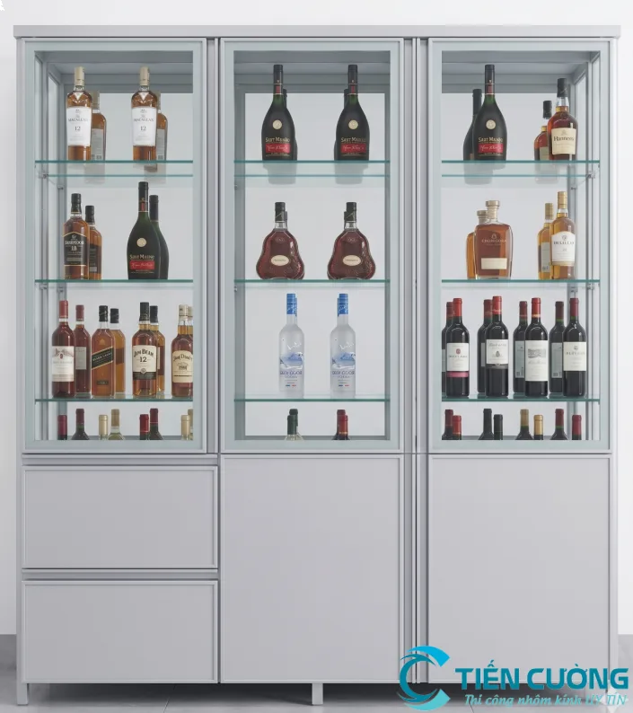 Tủ rượu nhôm kính đẹp tại TP.HCM – Mẫu và báo giá - hình ảnh thực tế Khảo sát báo giá tủ rượu nhôm kính tại TP.HCM