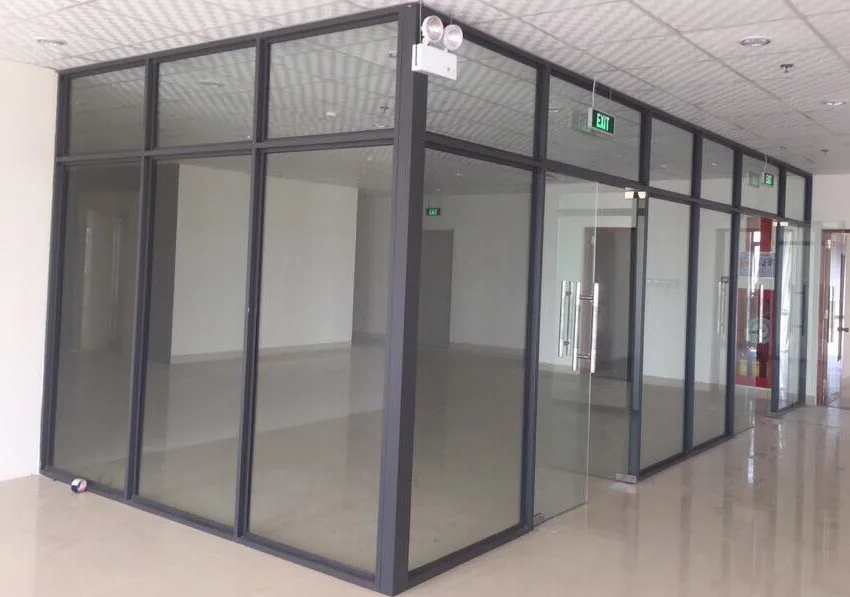 Mẫu cửa trượt khung nhôm tối ưu lối đi hẹp Cửa lùa nhôm kính hai cánh cho nhà phố