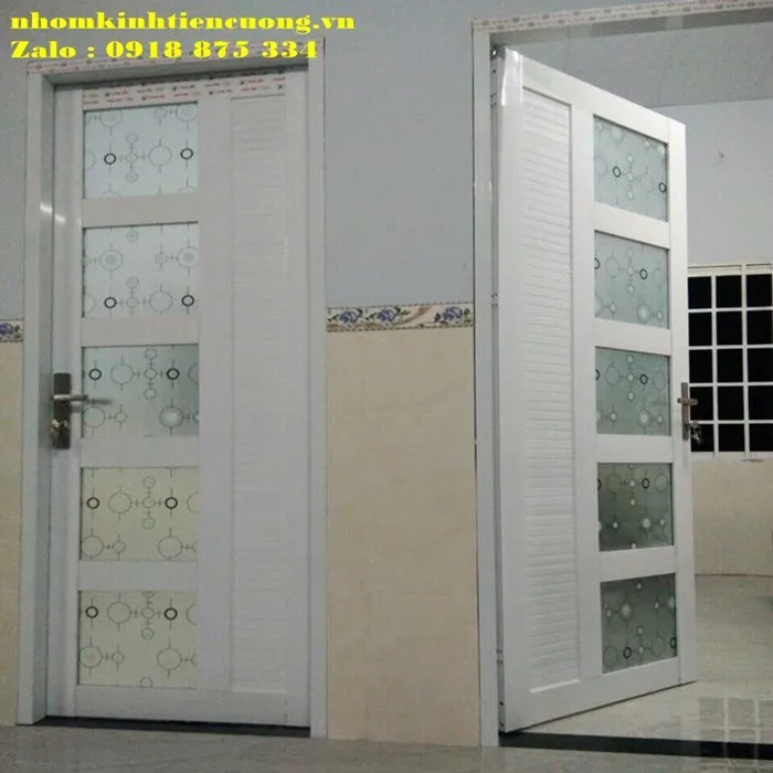 Bộ cửa nhôm kính hoàn thiện tại công trình - mẫu tham khảo 18 Bộ cửa nhôm kính hoàn thiện tại công trình