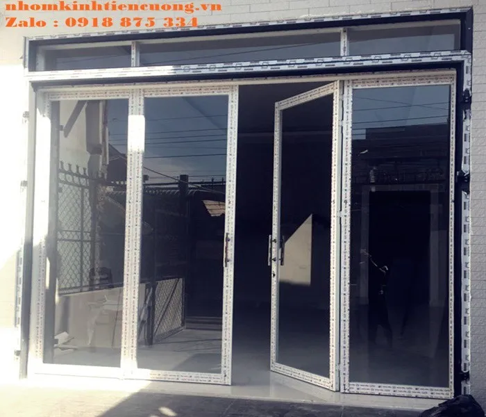 Cửa nhôm kính hoàn thiện cần báo giá theo phương án Mẫu cửa nhôm kính dùng để lập dự toán theo kích thước