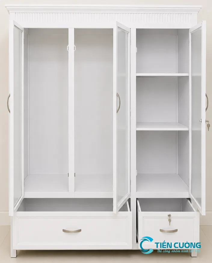 Tủ Quần Áo Nhôm: Giải Pháp Nội Thất Bền Đẹp, Hiện Đại - hình ảnh thực tế Nội thất nhôm kính cao cấp