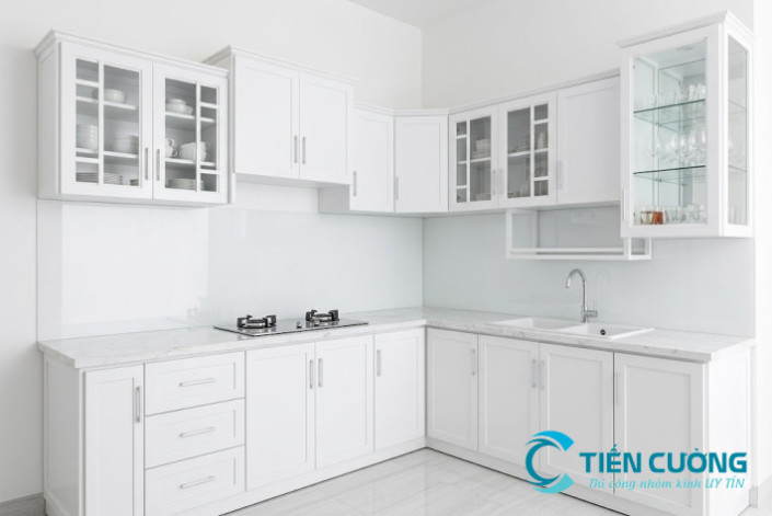 Thi công tủ bếp nhôm kính tphcm giá rẻ bền đẹp