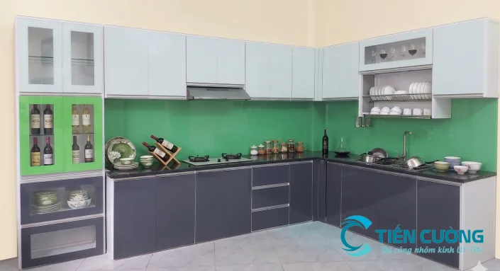 Tủ bếp nhôm kính Tân Bình TP.HCM Tủ bếp nhôm kính thi công tại Tân Bình TP.HCM