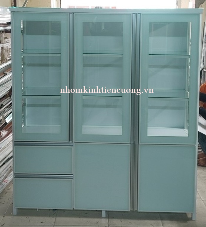 Tủ chén nhôm kính cao cấp 18