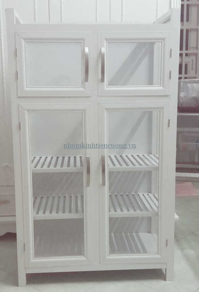Tủ chén nhôm kính 10