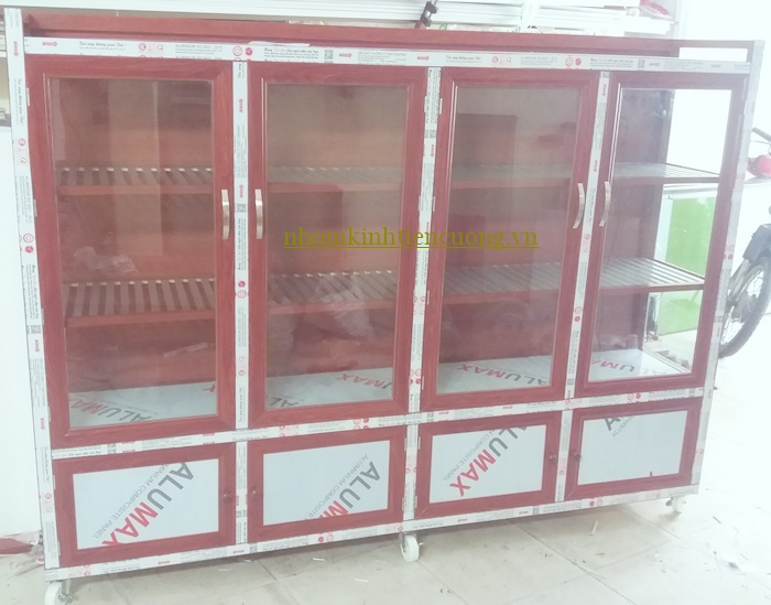 Tủ chén nhôm kính 13
