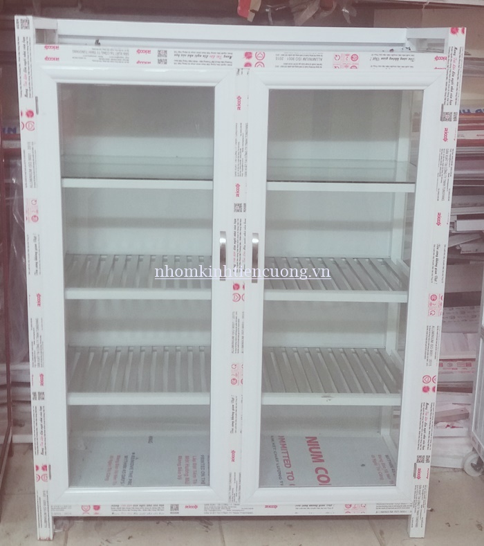Tủ chén nhôm kính 17