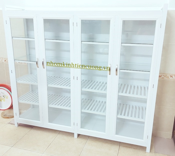 Tủ chén nhôm kính 11