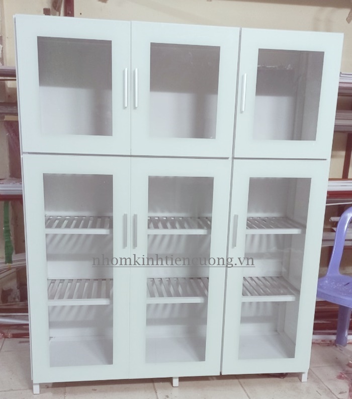 Tủ chén nhôm kính 26