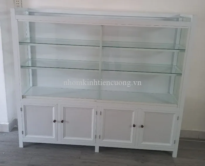 Hình thực tế: Tủ trưng bày mỹ phẩm dạng đứng sát tường Tủ trưng bày mỹ phẩm dạng đứng sát tường