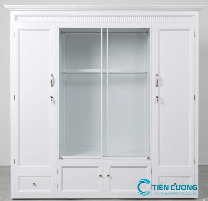 Tủ Quần Áo Nhôm: Giải Pháp Nội Thất Bền Đẹp, Hiện Đại - hình ảnh thực tế Tủ quần áo nhôm kính cửa lùa