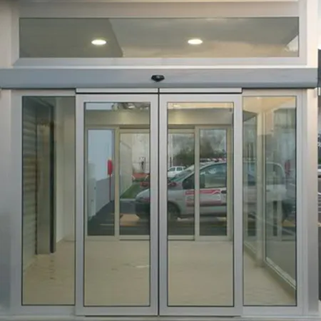 Cửa tự động kính cường lực sử dụng trong công trình thực tế Cửa tự động kính cường lực cho công trình thương mại