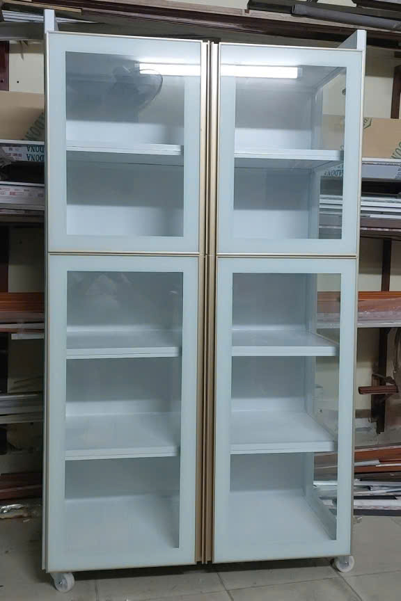 Tủ chén nhôm kính cao cấp đẹp hiện đại