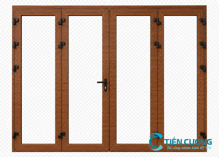 Cửa nhôm giả gỗ bền đẹp phù hợp khí hậu Việt Nam