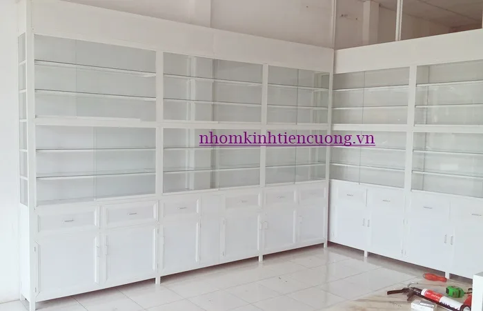 Bố trí tủ thuốc trong mặt bằng Bố trí tủ thuốc theo sơ đồ nhà thuốc