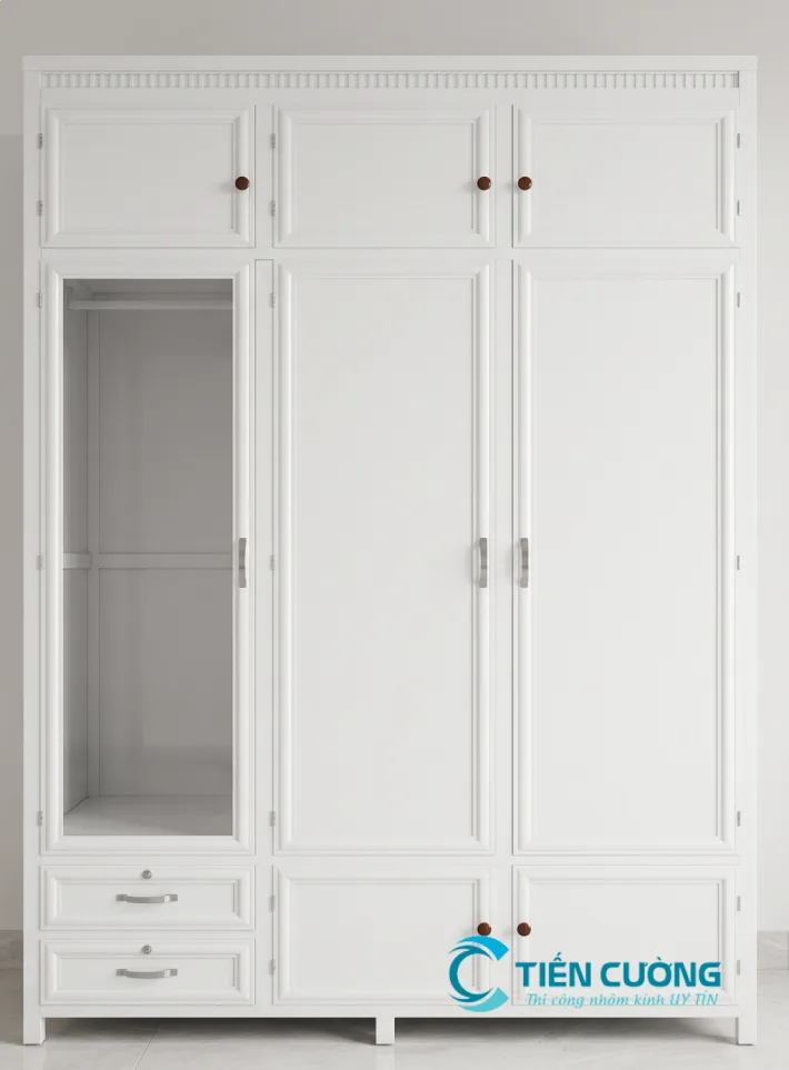 15+ Mẫu Tủ Quần Áo Nhôm Kính Đẹp Hiện Đại, Bền Đẹp Giá Tốt - hình ảnh thực tế Thi công tủ quần áo nhôm kính uy tín