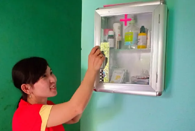 Tủ thuốc gia đình đặt đúng vị trí Tủ thuốc gia đình đặt ở vị trí khô mát