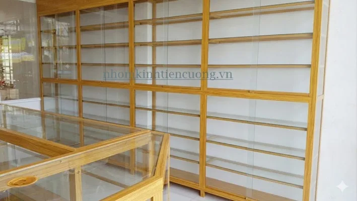 Quầy thuốc nhiều ngăn Mẫu quầy thuốc nhiều ngăn theo luồng phục vụ