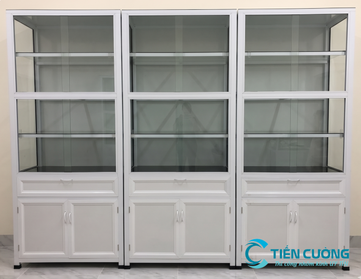 Tủ nhôm kính nhiều tầng