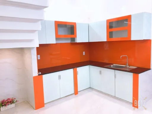 Đóng Tủ Bếp Nhôm Kính Phú Nhuận - Công Ty Nhôm Kính Tiến Cường - hình ảnh thực tế Tủ bếp nhôm kính Phú Nhuận 4