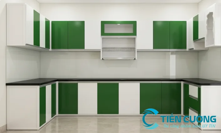 Tủ Bếp Nhôm Kính TPHCM - Những Mẫu Thiết Kế Kiểu Dáng Đẹp Độc Đáo - hình ảnh thực tế Tủ bếp nhôm kính hiện đại được nhiều gia đình lựa chọn
