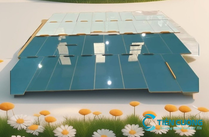 Cánh kính cường lực tủ bếp đẹp an toàn hiện đại